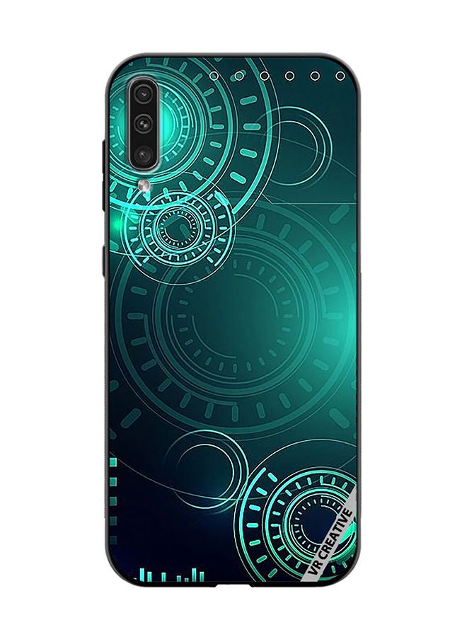 VR CREATIVE Protective Case Cover For Samsung Galaxy A50/A50s Green Technology Design Multicolour - Image 1
