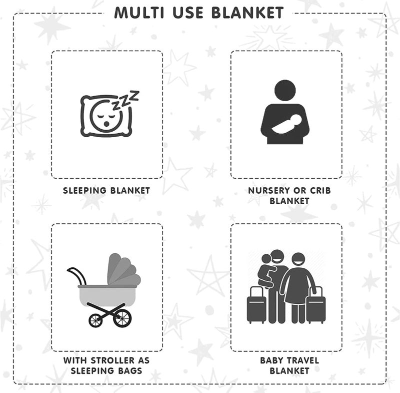 Brandonn Beige Star Polka Wrapping Sheet Cum Swaddle Baby Blanket for Babies(75 Cm X 98 Cm) - Image 4