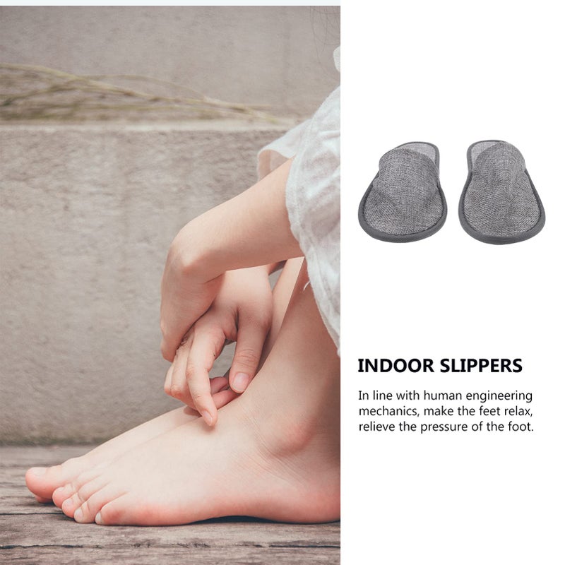 Folding Travel Slippers Non Slip Portable Lightweight Foldable For Hotel Home Spa - Image 5