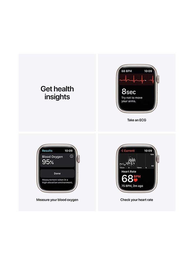 Apple Renewed - Watch Series 7 GPS + Cellular  41mm Starlight Aluminium Case With Sport Band Starlight Starlight - Image 3