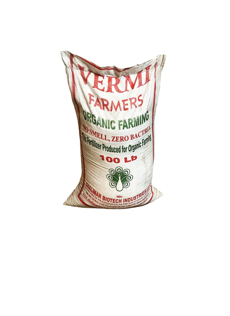 Farmer's VERMI FARMERS سماد عضوی Worm Organic Fertilizer 100 Lb | 50 KGs | No.1 Choice of Organic Growers  - Image 3