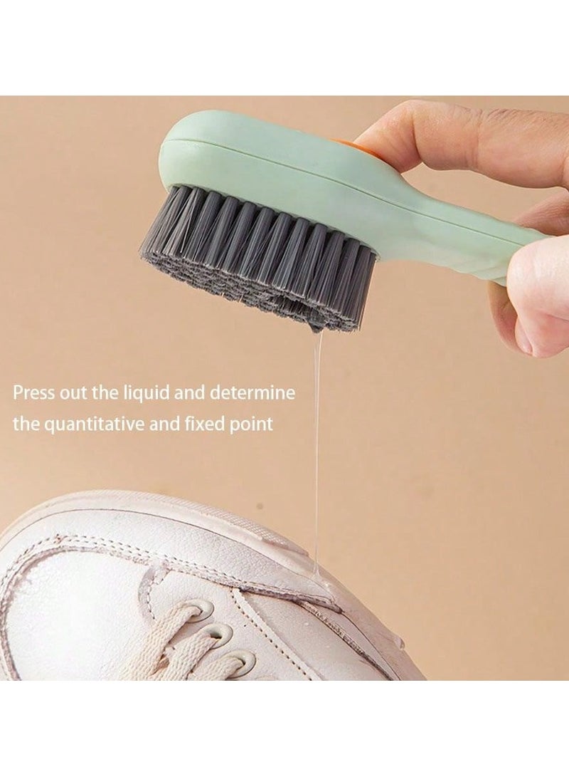 Multifunctional Shoes Cleaning Brush with Built-in Liquid Dispenser & Soft Bristles - Image 1