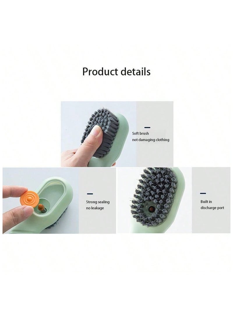 Multifunctional Shoes Cleaning Brush with Built-in Liquid Dispenser & Soft Bristles - Image 3