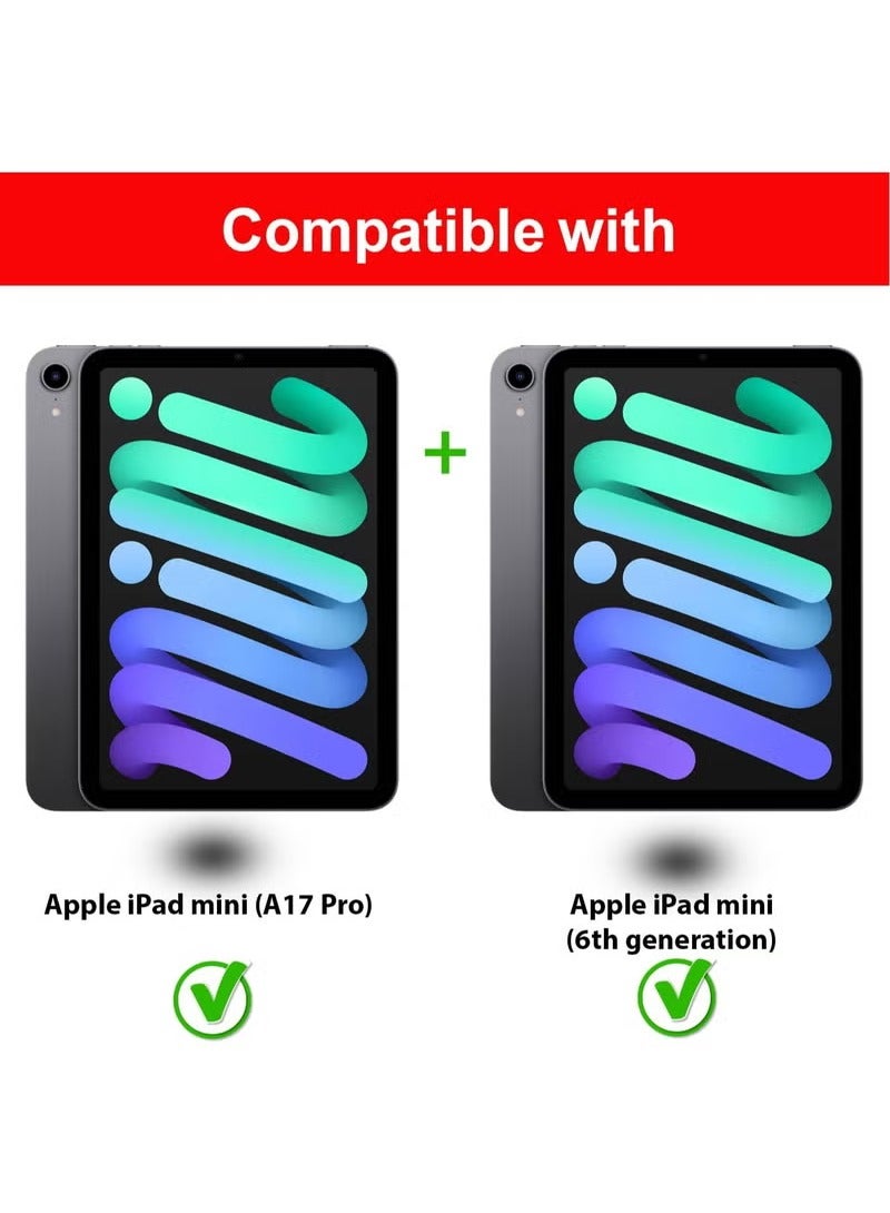 DUSALA Screen Protector compatible with iPad mini 7 (A17 Pro, 2024 Model, 7th Generation) / mini 6 (2021 Model, 6th Generation), 8.3-Inch, Tempered Glass Film - Image 2