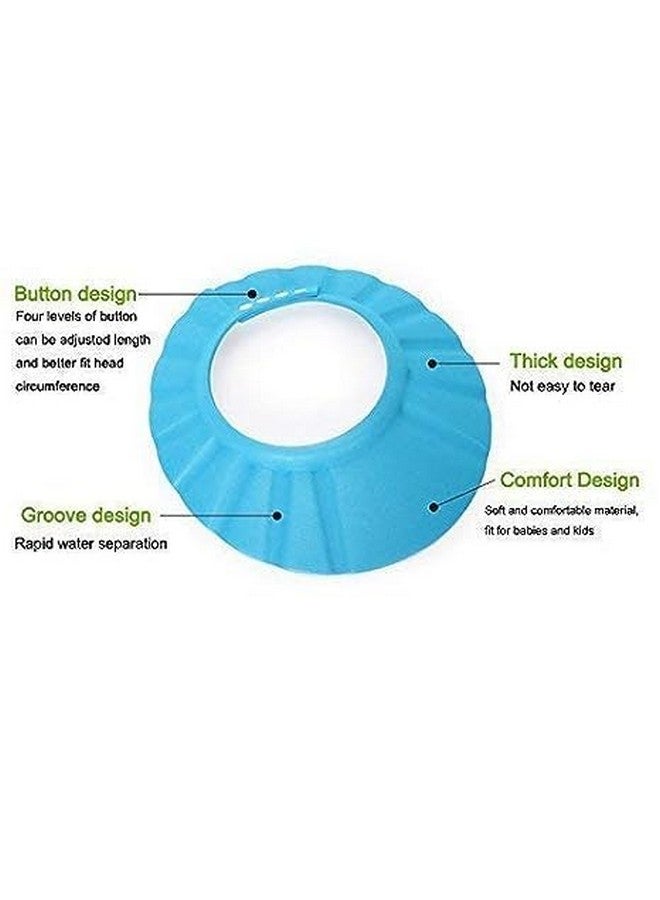 WENGTY Baby Shower caps Adjustable Safe Soft Bathing Baby Shower Hair Wash Cap for Children, Baby Bath Cap Shower Protection for Eye and Ear (Multicolour) - Image 3