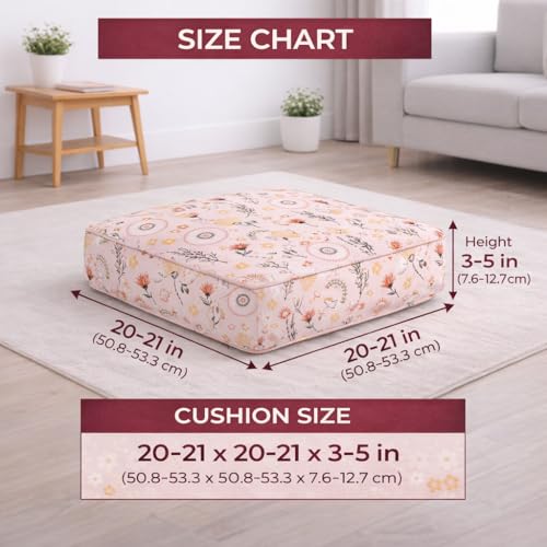 STITCHNEST 'Contour Fit Series' Stretchable Printed Wooden Sofa Cover (Pack of 2) – Elastic Wooden Chair Cover | Wooden Sofa Seat Cover | Size - 20-21 x 20-21 x 3-5 in - Image 4