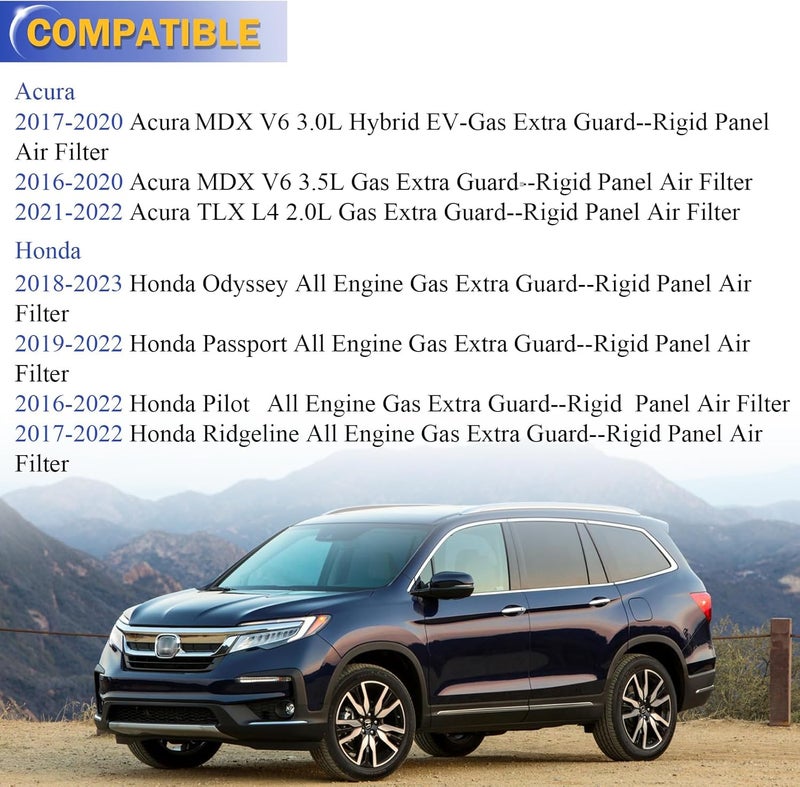 X4XZ CA12061 Engine Air Filter for Honda and Acura - Image 2