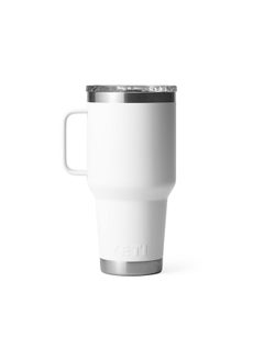 YETI YETI Rambler 30 oz Travel Mug, Stainless Steel, Vacuum Insulated with Stronghold Lid, White  - Image 4