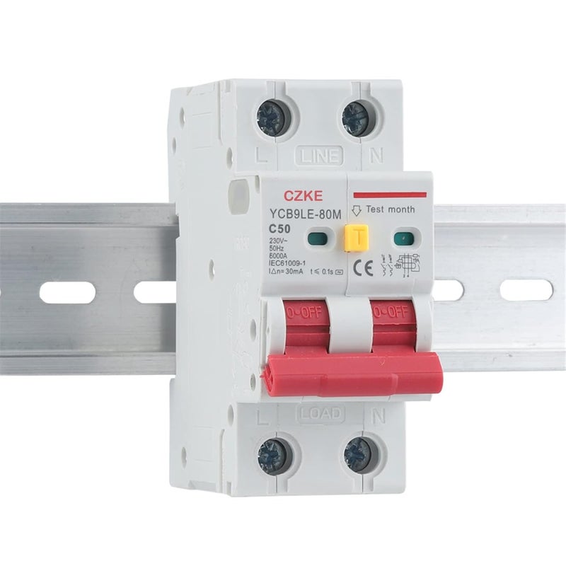 YCB6HLN 63 RCBO MCB 2P 20A 30mA قاطع دائرة التيار المتبقي للحماية من التجاوزات الحالية والتسرب الكهربائي - Image 2