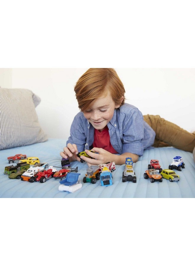 ماتش بوكس مجموعة متنوعة من 20 سيارة أو شاحنة لعبة من ماتش بوكس، بمقياس 1:64 مصبوبة في قالب، أو حافلة، أو سيارة إطفاء، أو سيارة بناء، أو سيارة شرطة (قد تختلف التصاميم) - Image 2