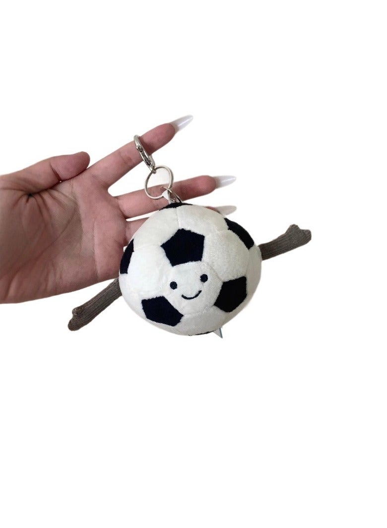 general JC football doll pendant, keychain cartoon doll plush toy, schoolbag pendant cute keychain. - Image 1