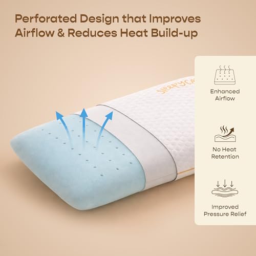 SleepyCat Orthopaedic Memory Foam Pillow for Better Shoulder and Neck Support, 1 Piece (Small Size, 22x14x4 inches, White, Bamboo Fabric) - Image 4