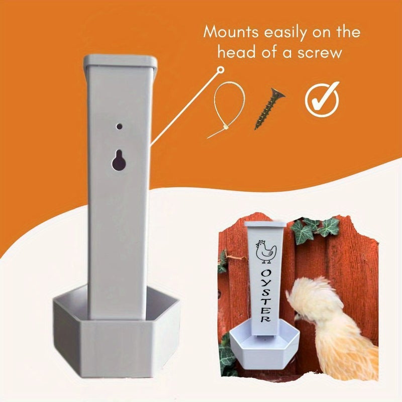 2pcs Hanging Small Animal Feeding Bowls Chicken Oyster Shell Feeder Gravel Feeder Combo For Chickens Coop Accessories Rabbit Watering Tools - Image 1
