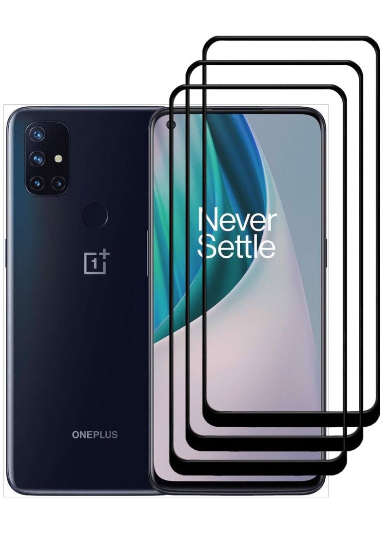 ACLIX 3 Pieces Antistatic ESD Dustproof Premium Quality High Definition Tempered Glass Screen Protector Designed For OnePlus Nord N10 5G - Image 1