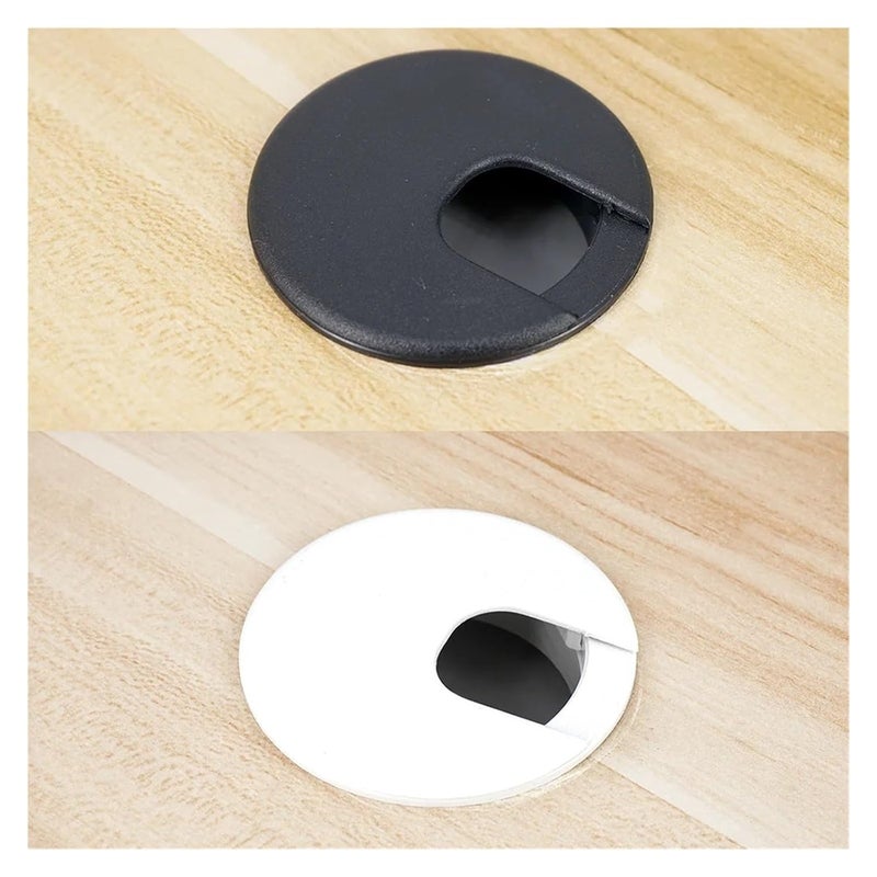 35mm Black Plastic Desk Grommet Cable Hole Cover 30Pcs for Table Computer PC Outlet Port - Image 4