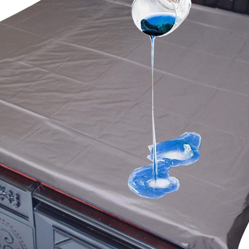 Cambik Cambik Premium Waterproof Dust Proof PVC Mattress Protector Attached Elastic Strap Corners for Easy Fit Luxury Mattress Pad Cover Smooth Fitted Hygiene Baby Care Washable 4 x 6 Feet Coffee  - Image 1