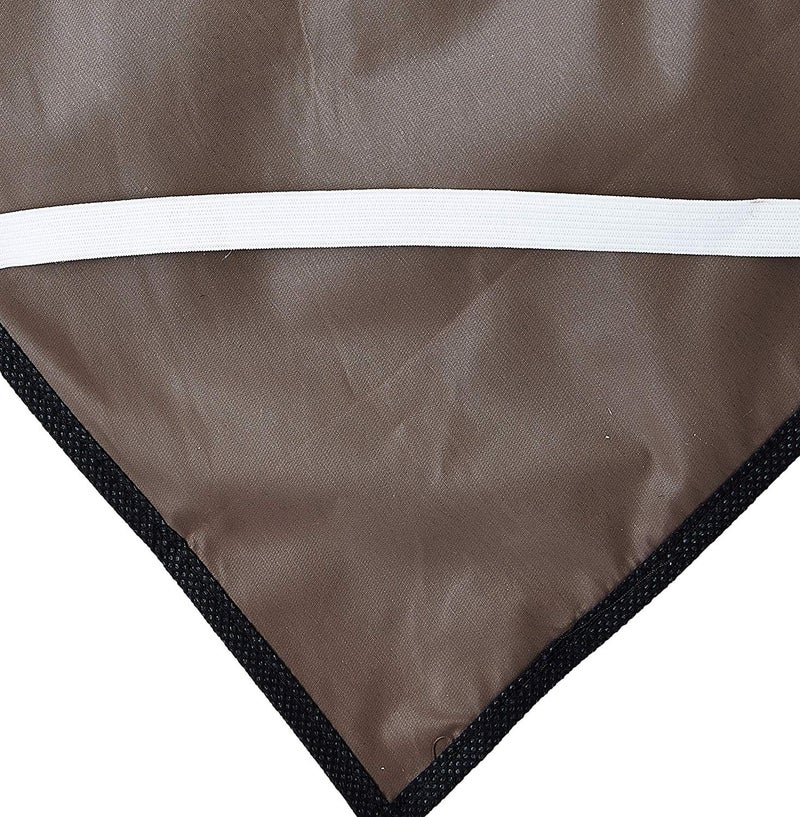 Cambik Cambik Premium Waterproof Dust Proof PVC Mattress Protector Attached Elastic Strap Corners for Easy Fit Luxury Mattress Pad Cover Smooth Fitted Hygiene Baby Care Washable 4 x 6 Feet Coffee  - Image 3
