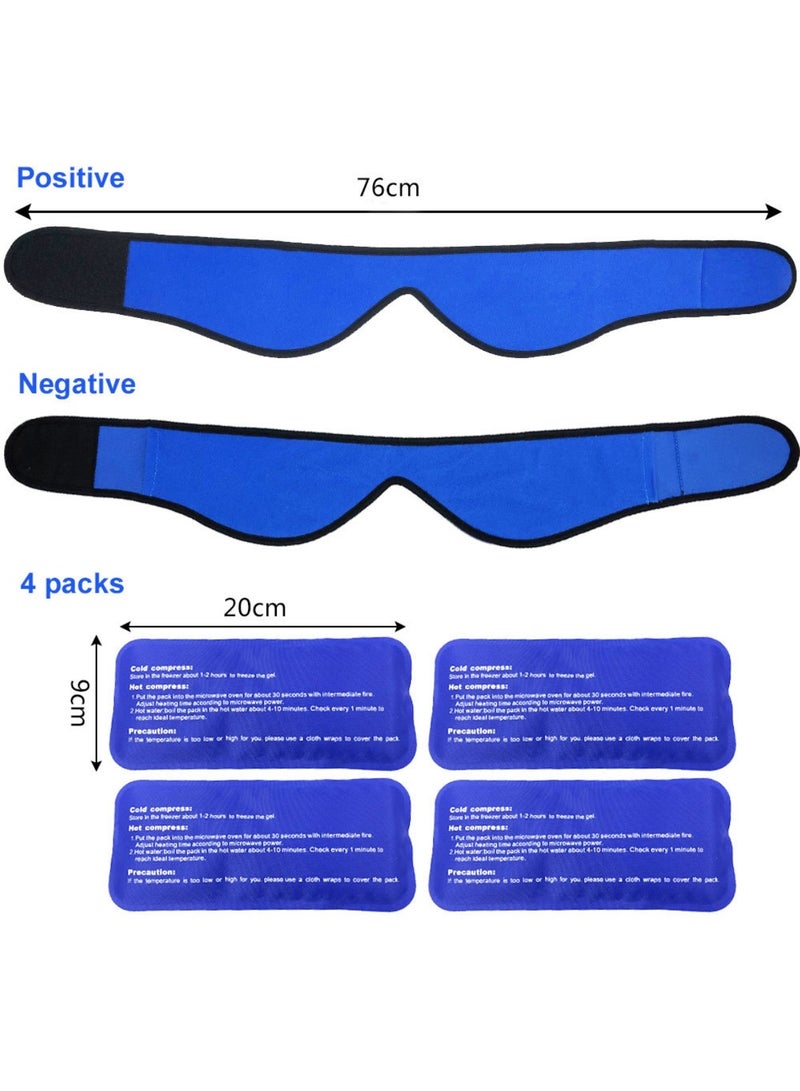 Face Ice Pack for Jaw Head and Chin Adjustable Hot and Cold Wrap for Wisdom Teeth and TMJ Pain Relief - Image 5