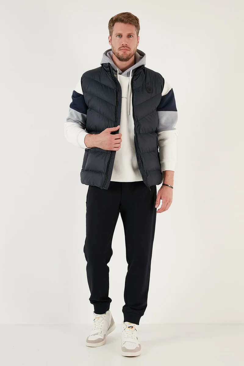 Buratti Slim Fit Water and Wind Resistant Stand Collar Inflatable Vest Men's Vest 649008