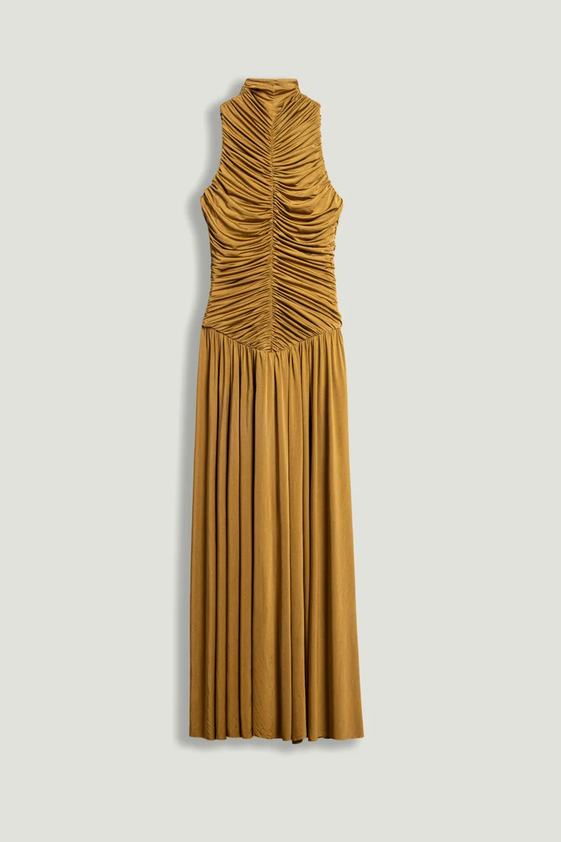 Nocturne  Ruched High-Neck Maxi Dress for Women | Best Price UAE