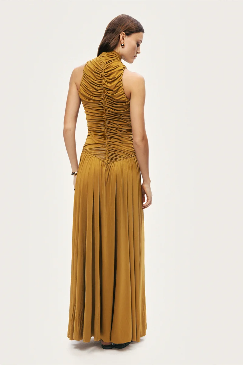 Nocturne  Ruched High-Neck Maxi Dress for Women | Best Price UAE