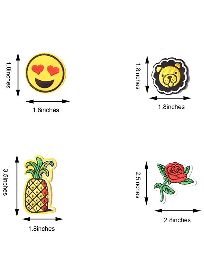 Peachjoy Patches for Clothing, 60 PCS Embroidered Iron On Patches DIY Accessories, Random Assorted Decorative Patches , Cute Sewing Applique for Jackets, Hats, Backpacks, Jeans, 60 Pieces Package  - Image 2