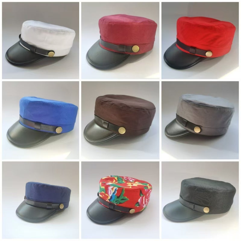 Four Seasons All-Match Hat Chanel Style Navy Hat Black Zhongshan Suit Flat Top Hat May 4Th Youth Republic Of China Student Hat - Image 2