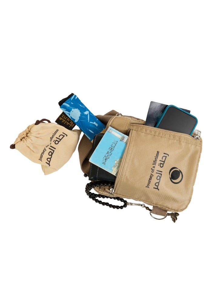 Hilalful - HilalFul Hajj & Umrah Chest Bag | Crossbody Belt | For Men, Women, Unisex | For Comfort Travel | Adjustable Polyester Strap | Nylon Bag | Breathable Mesh | Water Resistant - Image 1