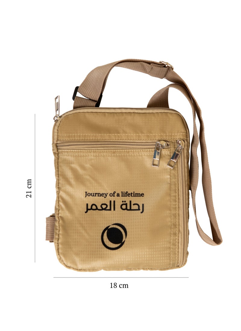 Hilalful - HilalFul Hajj & Umrah Chest Bag | Crossbody Belt | For Men, Women, Unisex | For Comfort Travel | Adjustable Polyester Strap | Nylon Bag | Breathable Mesh | Water Resistant - Image 1