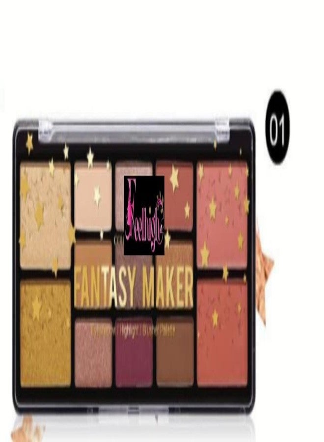 FEELHIGH Fantasy maker Eyeshadow/highlight/blusher palette -shade 01- (13 shades) - Image 2