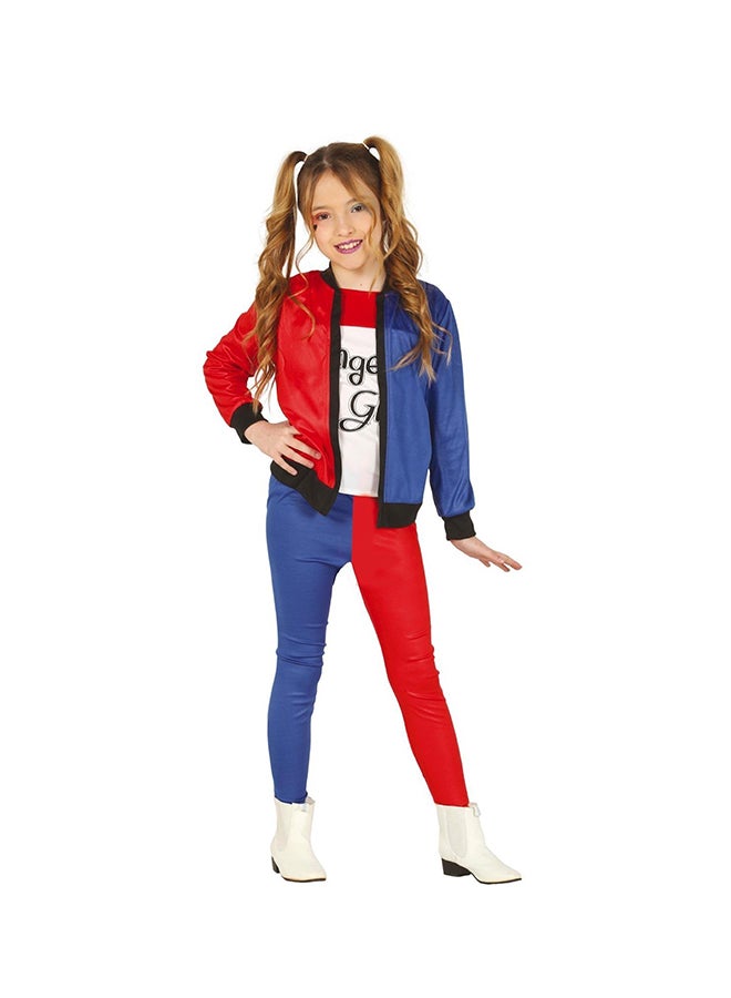 Fiestas Guirca Dangerous Harlequin Girl Costume,  includes: Jaquet With Shirt, and Trousers 3-4 Years. 