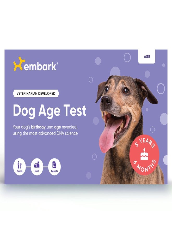 Embark Dog Age Test Kit - Estimates Age and Birthday - DNA Methylation - Best for Dogs Past Puppy Stage - Includes Life Stage Care Tips - Great for Rescue Dogs - Image 1