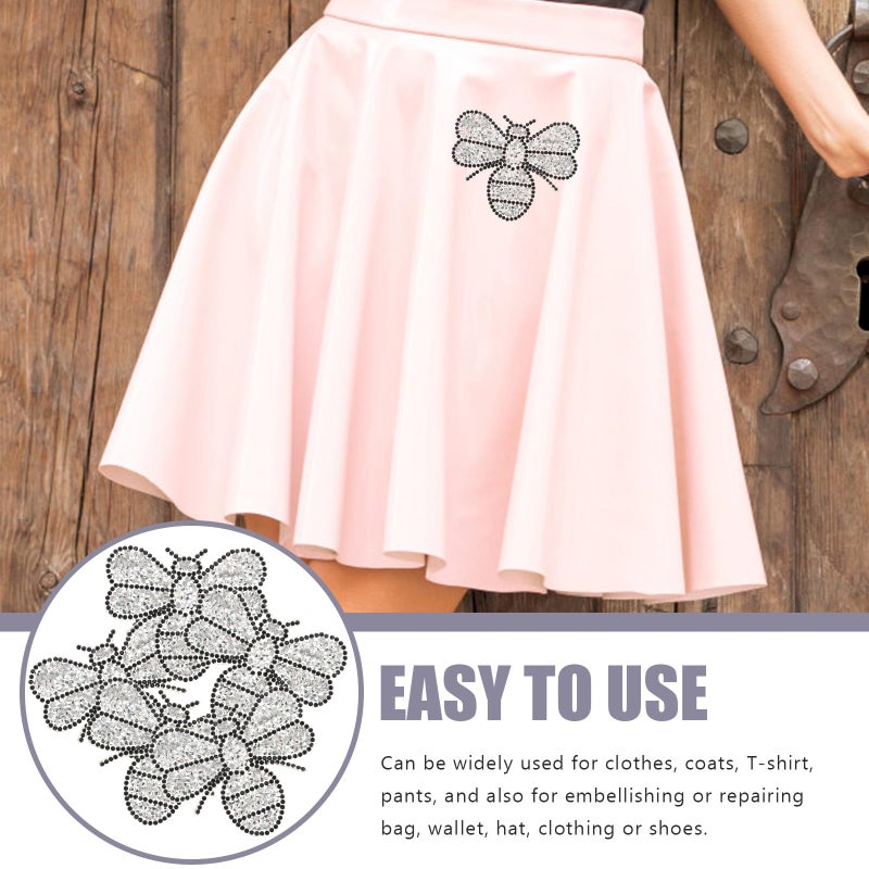 Silver Iron On Patches 8x7cm 10pcs Multi Function Wear Resistant Clothing Repair - Image 4