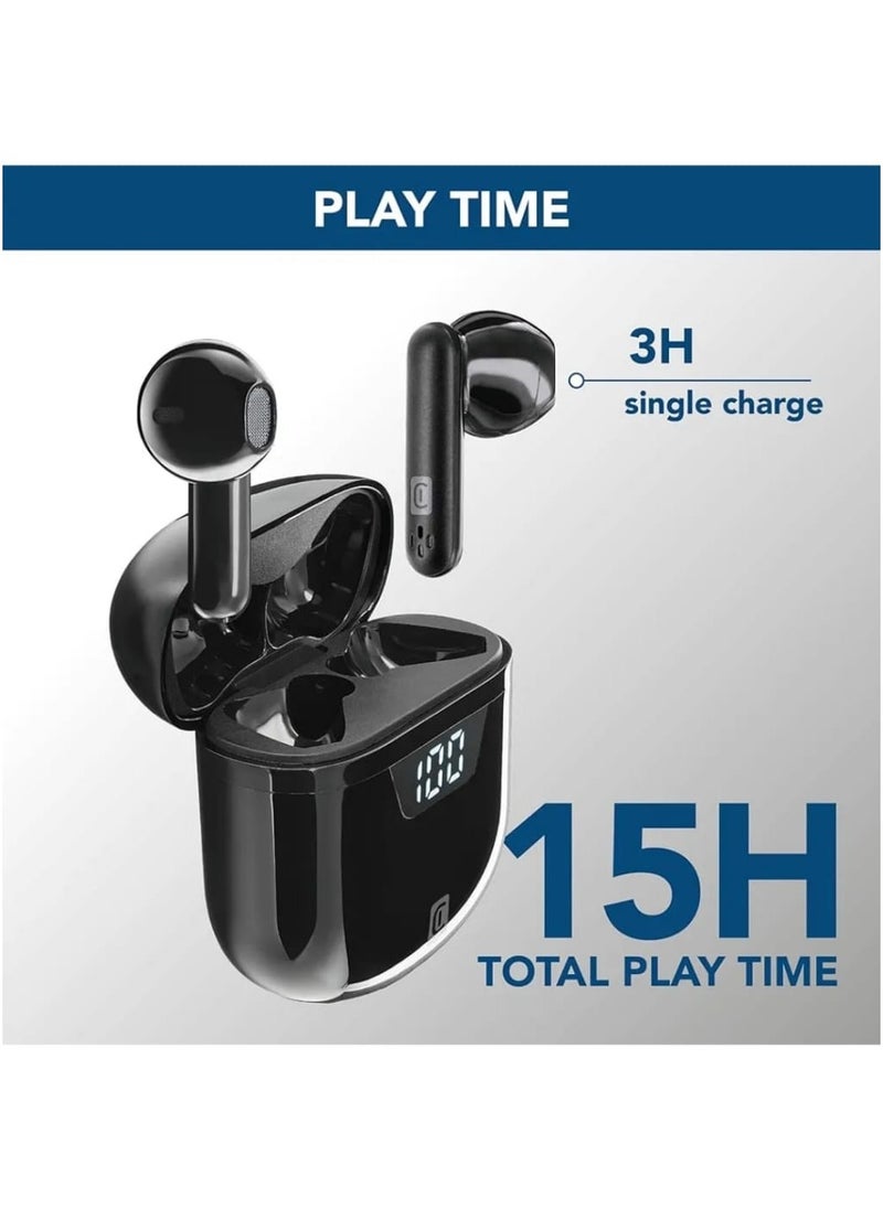 Cellularline - The Cellularline SEEK Wireless Headset Delivers a Superior Sound Experience with a sleek, Ergonomic Design. Its Bluetooth Compatibility Ensures Seamless Connectivity With Various Devices ( BLACK ) - Image 1