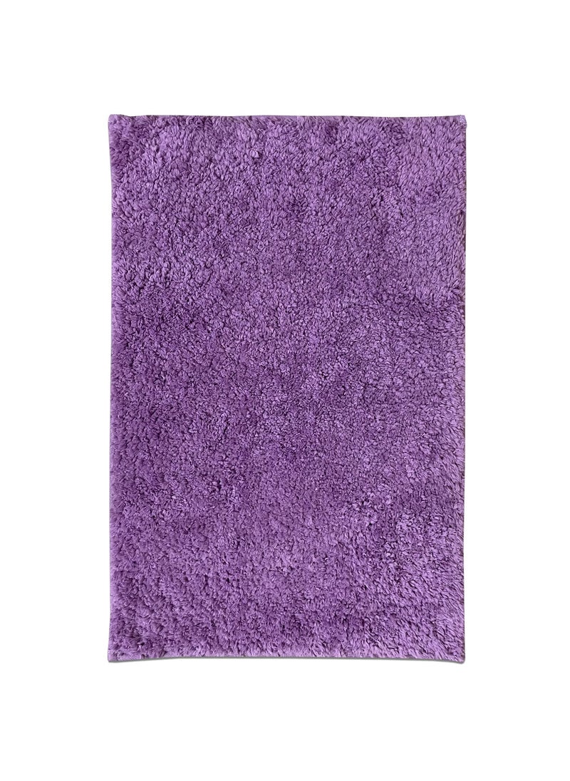 SPACES Spaces DRYLON Bath Mats Small Anti Skid HIGH Durability Stain Resistant Quick Dry(Solid 39CMX60CM)-Violet  - Image 2