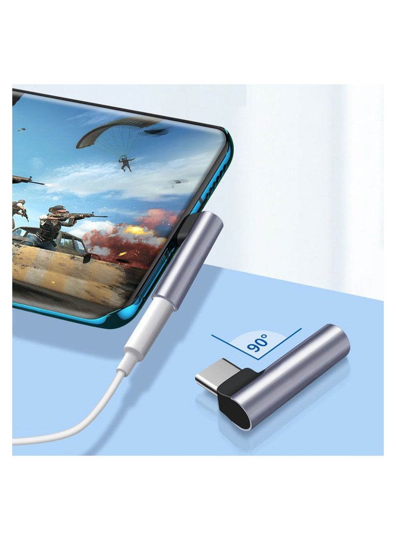 USB C to 3.5mm Audio Headphone Jack Adapter Type C Aux DAC Earphone Stereo Mic HiFi Right Angle Dongle  - Image 4