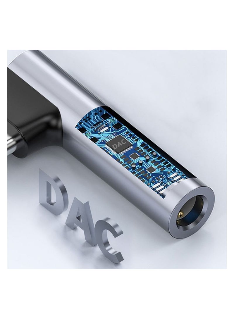 USB C to 3.5mm Audio Headphone Jack Adapter Type C Aux DAC Earphone Stereo Mic HiFi Right Angle Dongle  - Image 3
