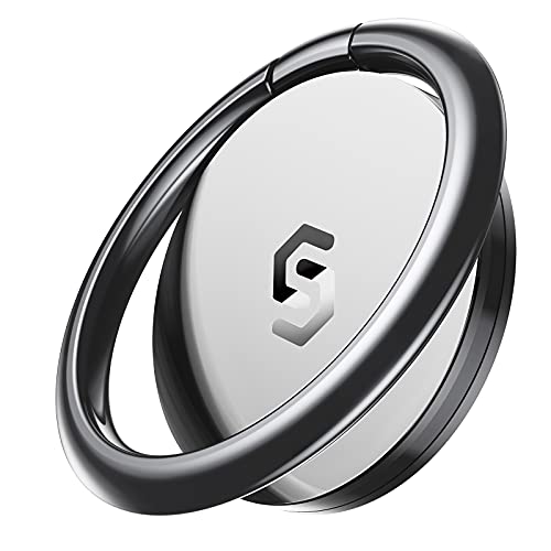 Syncwire Cell Phone Ring Holder Stand 360 Degree Rotation Universal Finger Ring Kickstand with Polished Metal Phone Grip for Magnetic Car Mount Compatible with iPhone Samsung LG Sony Gray - Image 1