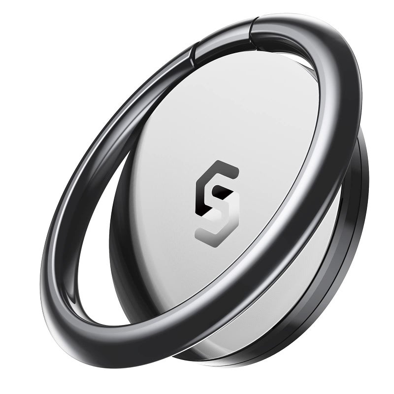 Syncwire Cell Phone Ring Holder Stand 360 Degree Rotation Universal Finger Ring Kickstand with Polished Metal Phone Grip for Magnetic Car Mount Compatible with iPhone Samsung LG Sony Gray - Image 3