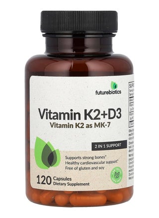 FutureBiotics, فيتامين K2 + D3 مع فيتامين K2 في صورة MK-7، 120 كبسولة - pzsku/ZACF36275220F05534212Z/45/_/1724097123/e4a73f81-9fc6-4763-bccb-52f869c40380