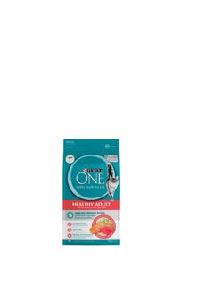 Nestle Purina One Healthy Adult Cat Dry F   ood Salmon & Tuna 380g - pack of 2