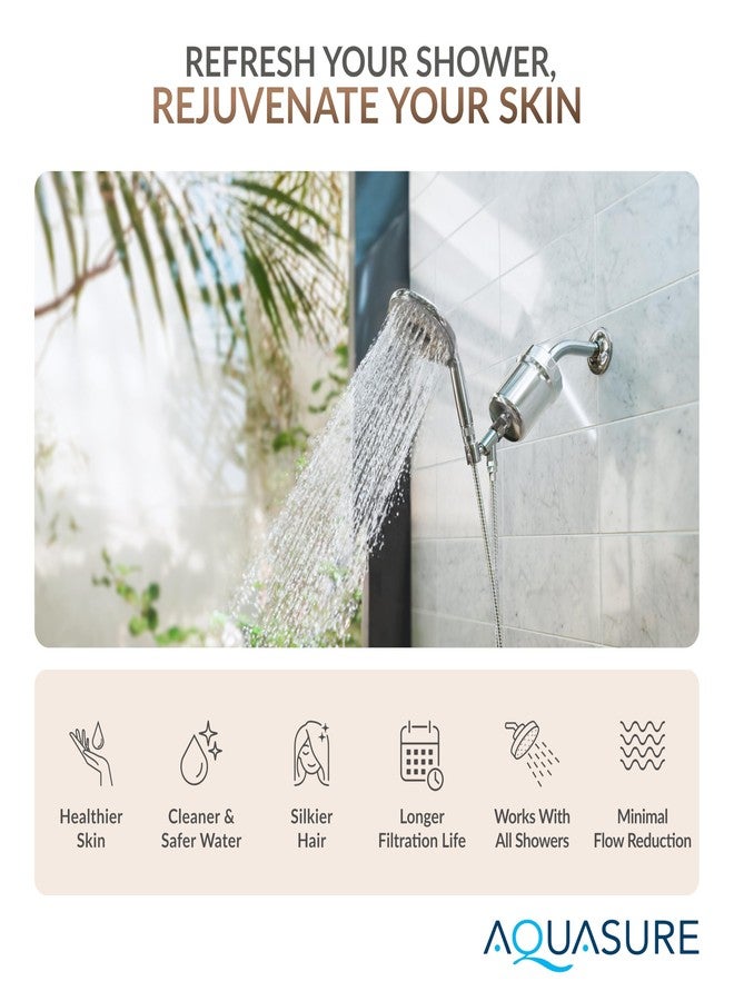 Aquasure 10,000 Gallons High Capacity Shower Filter For Healthier Hair, Skin & Nails | Improves Dry Itchy Skin, Reduce Dandruff, Eczema, Protect Colored Hair (Modern Chrome) - Image 3
