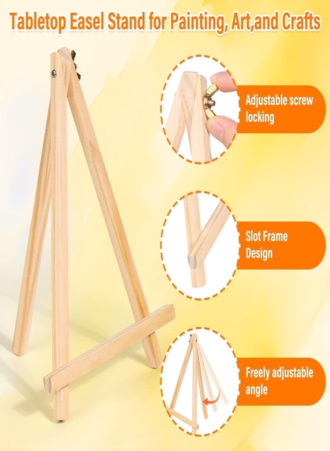 cridoz Canvas Boards with Easel for Painting 6 Pack 8 x 10 Inch Painting Canvas Panels with Pine Easels, Blank Canvas Beginner Kit for Acrylic Oil Watercolor Crafts Sip and Paint Art Party - Image 5