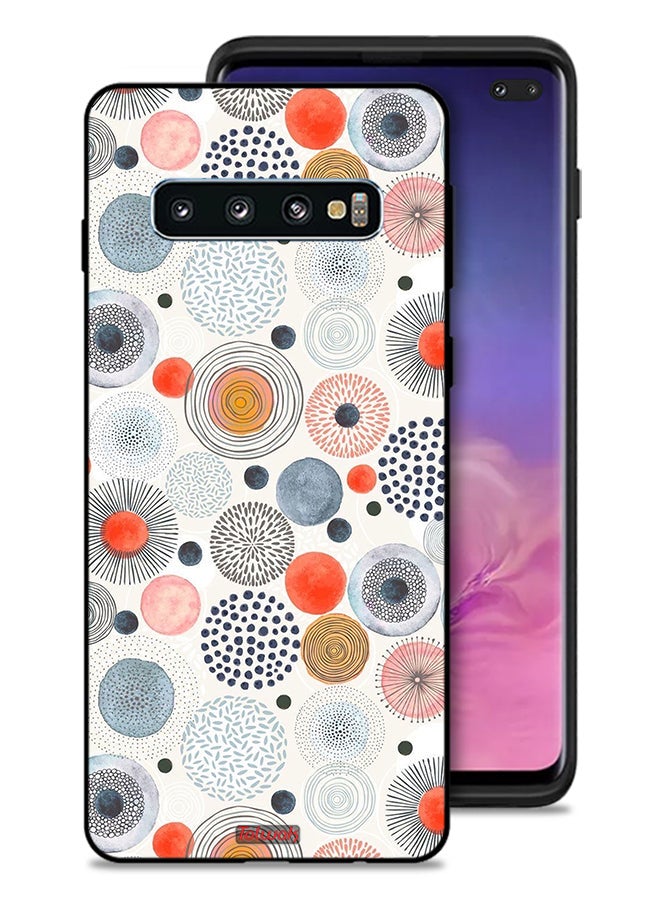 Tolwak Samsung Galaxy S10 Plus Protective Case Cover Cotton Flowers Pattern - Image 1