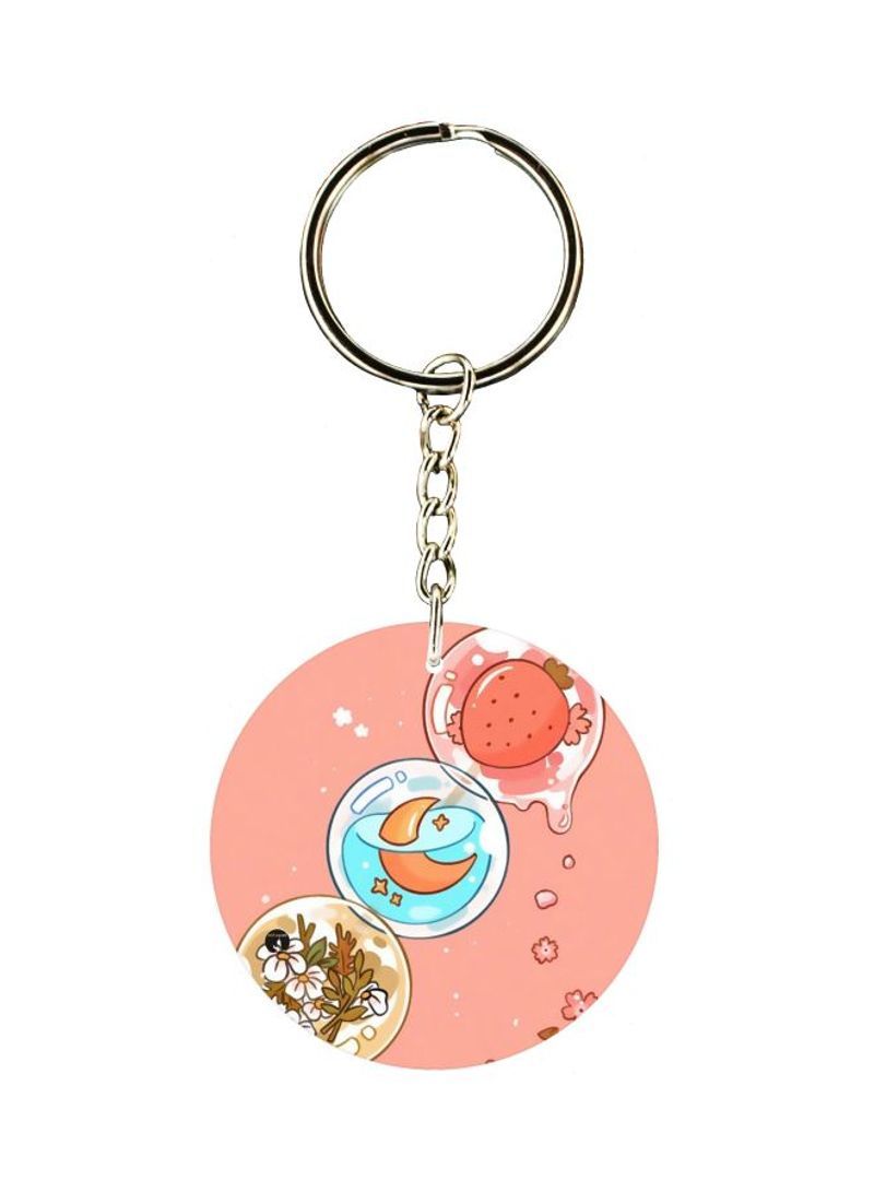 Printed Round Keychain