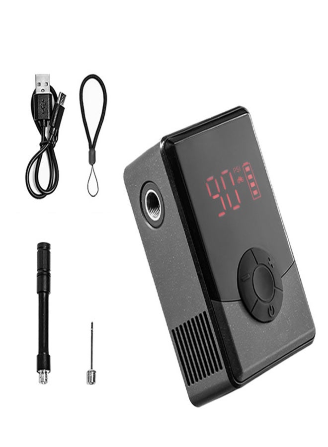 إنلي مضخة هواء محمولة لإطارات الدراجات النارية والدراجات والكرات، مزودة بشاشة عرض رقمية لضغط الهواء. - Image 2