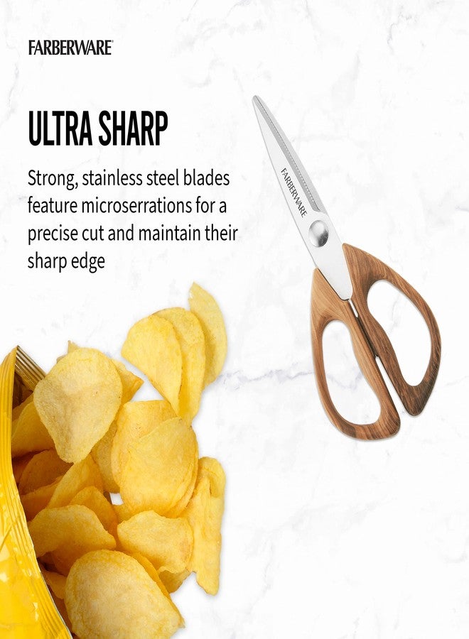 Farberware 5221282 All Purpose Shear, Pecan Wood Handles 8.2 x 3.5 x 0.5 inches - Image 4