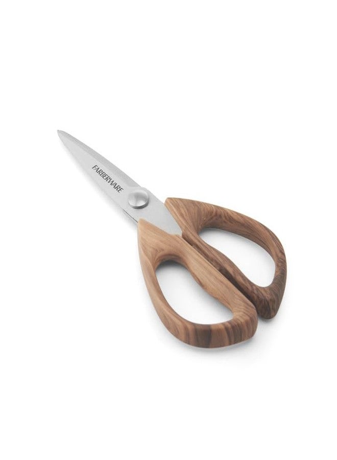 Farberware 5221282 All Purpose Shear, Pecan Wood Handles 8.2 x 3.5 x 0.5 inches - Image 2