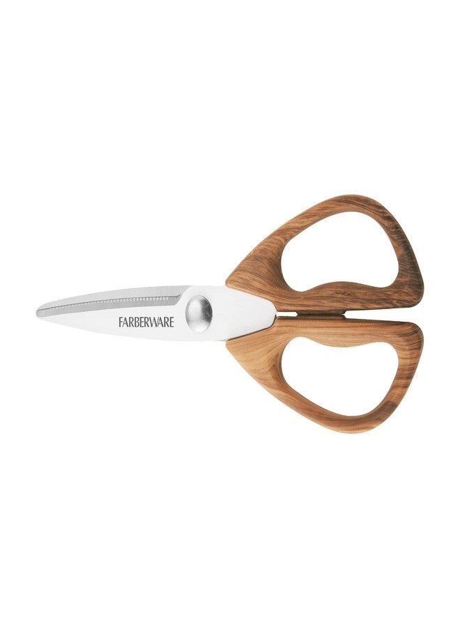 Farberware 5221282 All Purpose Shear, Pecan Wood Handles 8.2 x 3.5 x 0.5 inches - Image 1