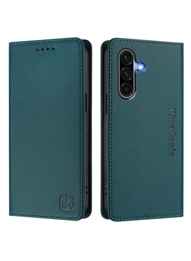 erorex Case For Samsung Galaxy A56 5G RC01 Dual-Folded Magnetic Suction RFID Leather Phone Case - Image 2